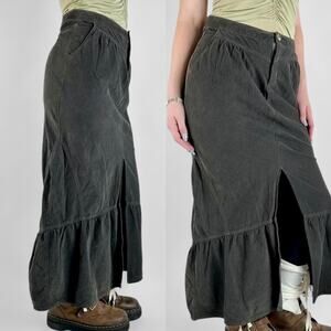 y2k boho grunge maxi skirt